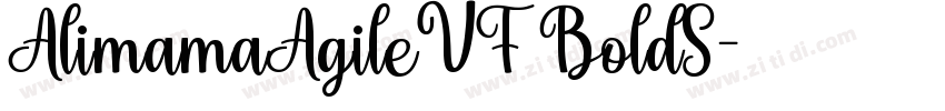 AlimamaAgileVF BoldS字体转换